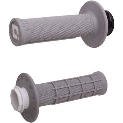 ODI MICRO-X LOCK-ON GRIPS HALF-WAFFLE GREY/BLACK (SOFT) H36MXG