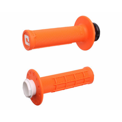 ODI MICRO-X LOCK-ON GRIPS HALF-WAFFLE ORANGE/BLACK H36MXO