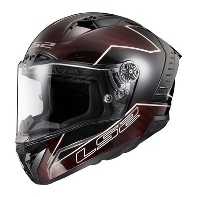 LS2 Thunder Carbon FIM Helmet - Red Carbon