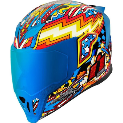 ICON (アイコン) Airflite Blockchain Helmet Icon Airflite Helmet Blockchain Green | Icon Full Face