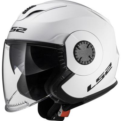 LS2 Verso Solid Glossy White Helmet