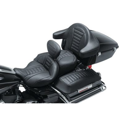 MUSTANG 08-21 Harley Electra Glide Std, Rd Glide ,Rd King, Str Glide Driver Backrest Deluxe - Black