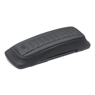 Mustang 97-13 HD FL Touring Saddlebag Tour-Pak Lid Covers (Pair) Deluxe - Black w/ Red Stitching Mustang 97-13 HD FL Touring Saddlebag Tour-Pak Lid Covers (Pair) Deluxe - Black w/ Red Stitching