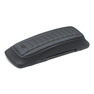 Mustang 97-13 HD FL Touring Saddlebag Tour-Pak Lid Covers (Pair) Deluxe - Black w/ Grey Stitching Mustang 97-13 HD FL Touring Saddlebag Tour-Pak Lid Covers (Pair) Deluxe - Black w/ Grey Stitching