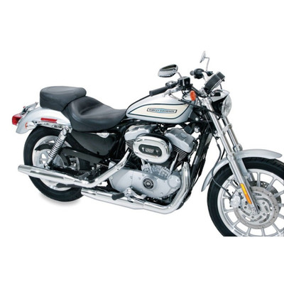 Mustang 04-21 Harley Sportster 4.5 Wide Touring Solo Seat w/Driver Backrest - Black Mustang 04-21 Harley Sportster 4.5 Wide Touring Solo Seat w/Driver Backrest - Black