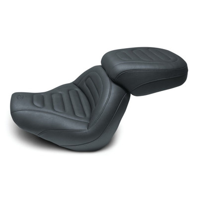 Mustang 18-21 Harley Fat Bob Standard Touring Passenger Seat Trapezoid - Black Mustang 18-21 Harley Fat Bob Standard Touring Passenger Seat Trapezoid - Black