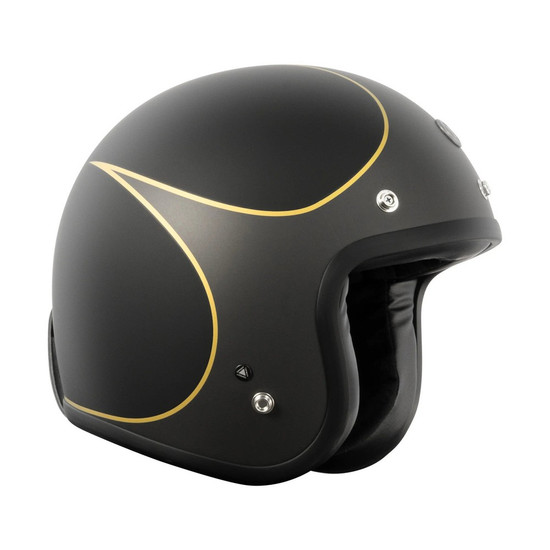 gold black 3 4 motorcycle helmet By City Roadster III Shiny ECE 22.06 HAX Obsidian Full Face Dual
