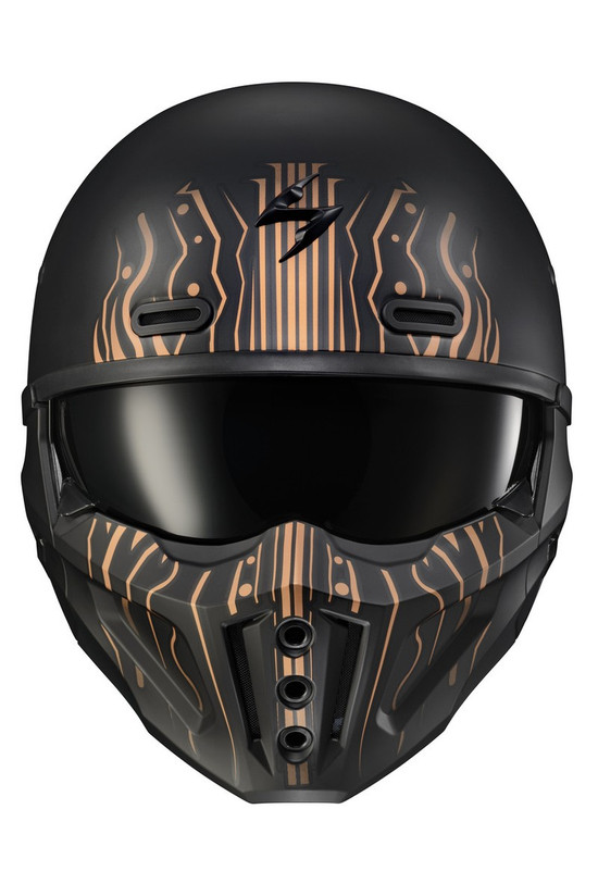 SCORPION EXO COVERT X ヘルメット ブラック/ゴールド Scorpion EXO Covert X Helmet - DMG Motorsports