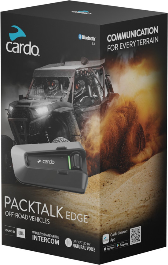 Cardo Packtalk Edge ORV and Edgephones- Single Pack
