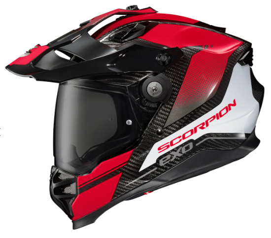 SCORPION EXO XT9000 Carbon Trailhead Helmet - Red - DMG Motorsports