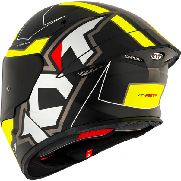 KYT TT-Revo Electron Matte Black Yellow Helmet