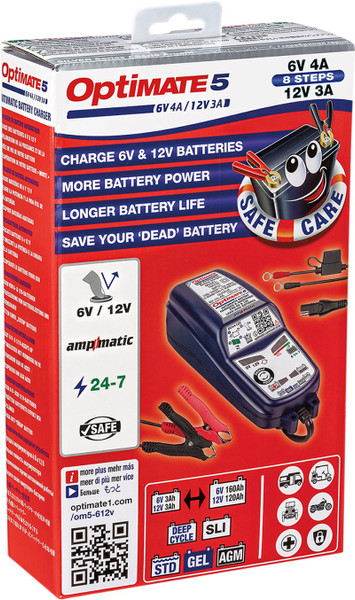 TECMATE Optimate™ 5 Select Silver Battery Charger - Discount Moto Gear