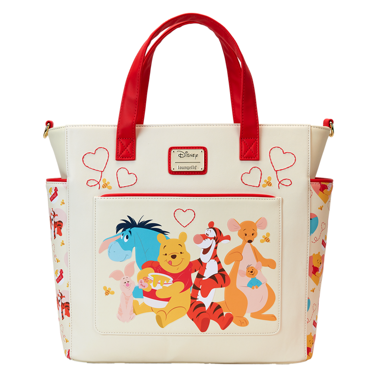 【Loungefly】The Pooh & Friends Backpack & Tote Bag Winnie The Pooh & Friends Hearts Convertible Backpack & Tote