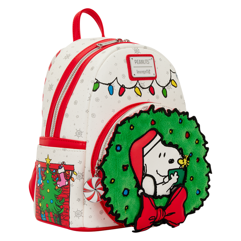 Peanuts Snoopy & Woodstock Holiday Plush Wreath Mini Backpack - Thumbnail 4