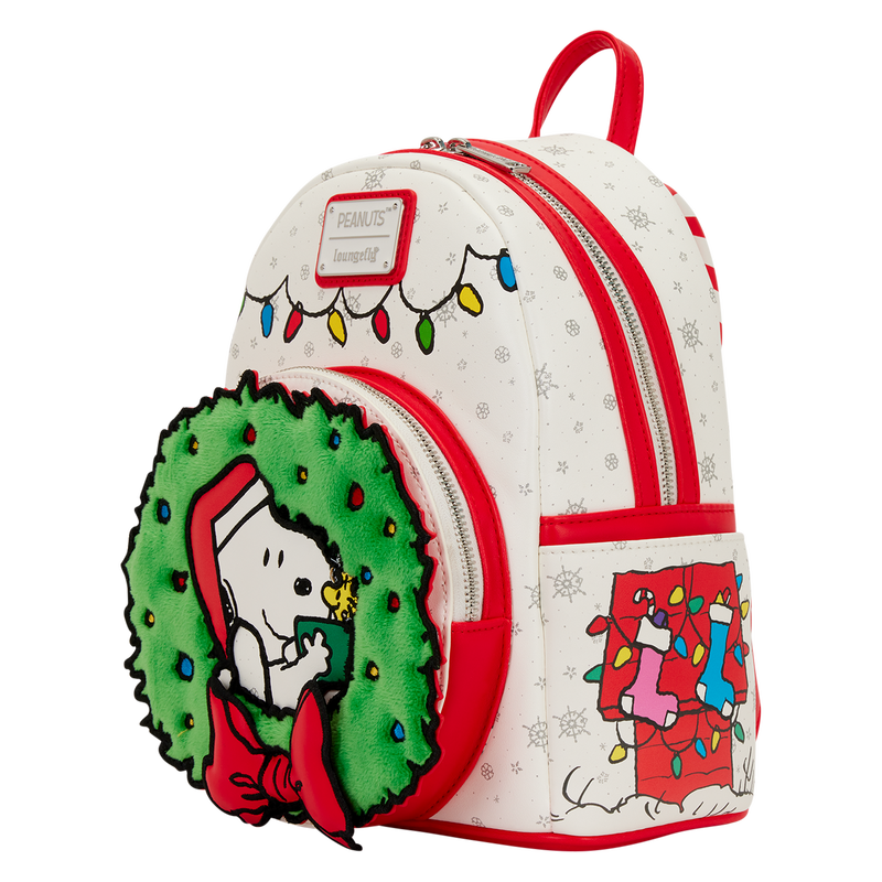 Peanuts Snoopy & Woodstock Holiday Plush Wreath Mini Backpack - Thumbnail 3