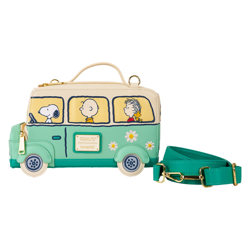 Peanuts Gang Road Trip Bus Light Up Figural Crossbody Bag Peanuts Gang Road Trip Bus Light Up Figural Crossbody Bag