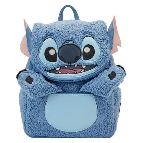 Loungefly Stitch Plush Sherpa Cosplay Mini Backpack