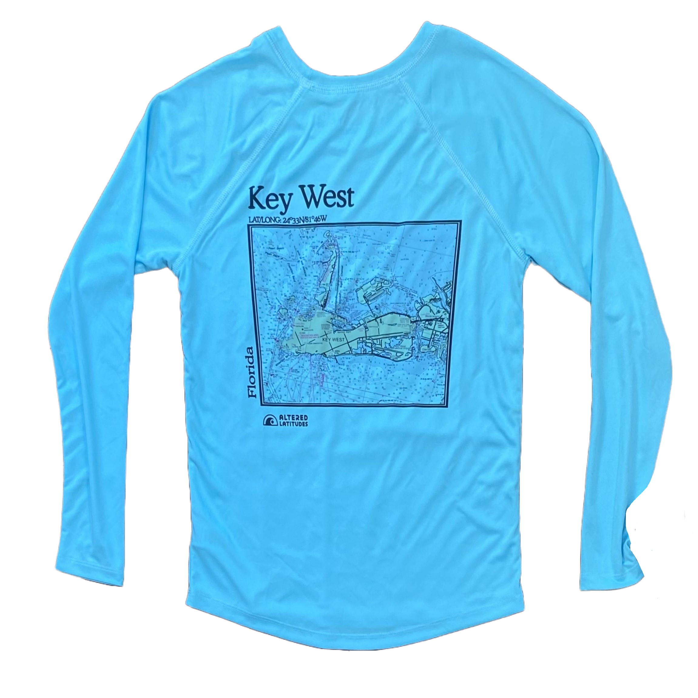 Florida Keys Key West Ocean Boat Sport Fishing Shirt UPF 50 Long Sleeve T- shirt Sun UV Protection Front or Back -  Canada