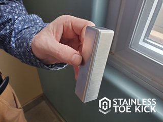 Stainless Steel Baseboard, Custom Length, 5 in height