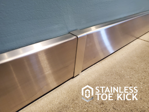 Baseboard Seam Cover- Stainless Steel (Grained Finish)