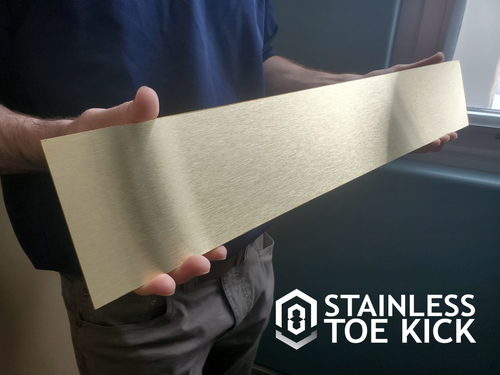 Brass Toe Kick- Custom Size (Grained Finish)