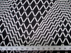 Discount Fabric Printed Lycra Spandex Stretch Black White Geometric Diamond B201
