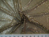 Discount Fabric Stretch Glitter Mesh Sequin Dots Black & Gold Sheer Sparkle L42