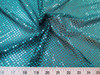 Fabric Stretch Glitter Mesh Sequin Dots Black and Turquoise Sheer Sparkle L45