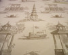 Fabric Robert Allen Beacon Hill Dragon Boat Light Taupe Brown Drapery JJ24