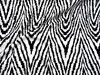Printed Liverpool Textured 4 way Fabric Stretch Zig Zag White Black I602
