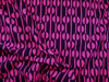 Bullet Printed Liverpool Textured Fabric Stretch Ethnic Dots Black Fuchsia X52