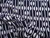 Bullet Printed Liverpool Textured Fabric Stretch Ethnic Dots Navy White X60