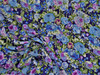 Challis Rayon Apparel Fabric Blue Yellow Lavender Green Navy Floral F404