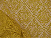 Stable Lace Apparel Fabric Sheer Diamond Geometric Old Gold RR117