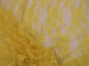 Stretch Lace Apparel Fabric Sheer Metallic Floral Lattice Yellow SS221