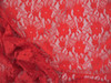 Embroidered Stretch Lace Apparel Fabric Sheer Floral Red CC202