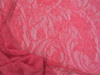 Stretch Lace Apparel Fabric Sheer Floral Watermelon Pink CC105