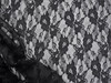 Stretch Lace Apparel Fabric Sheer Metallic Sheen Floral Black GG402