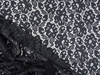 Embroidered Stretch Lace Apparel Fabric Sheer Floral Black GG300