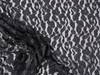 Stretch Lace Apparel Fabric Sheer Black Abstract Silver Metallic FF103