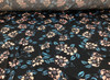 Printed DTY Spandex Stretch Apparel Fabric Pink Blue Black Floral I314