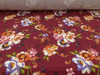 Double Brushed DTY Floral Spandex Stretch Apparel Fabric Burgundy Pink Orange M2