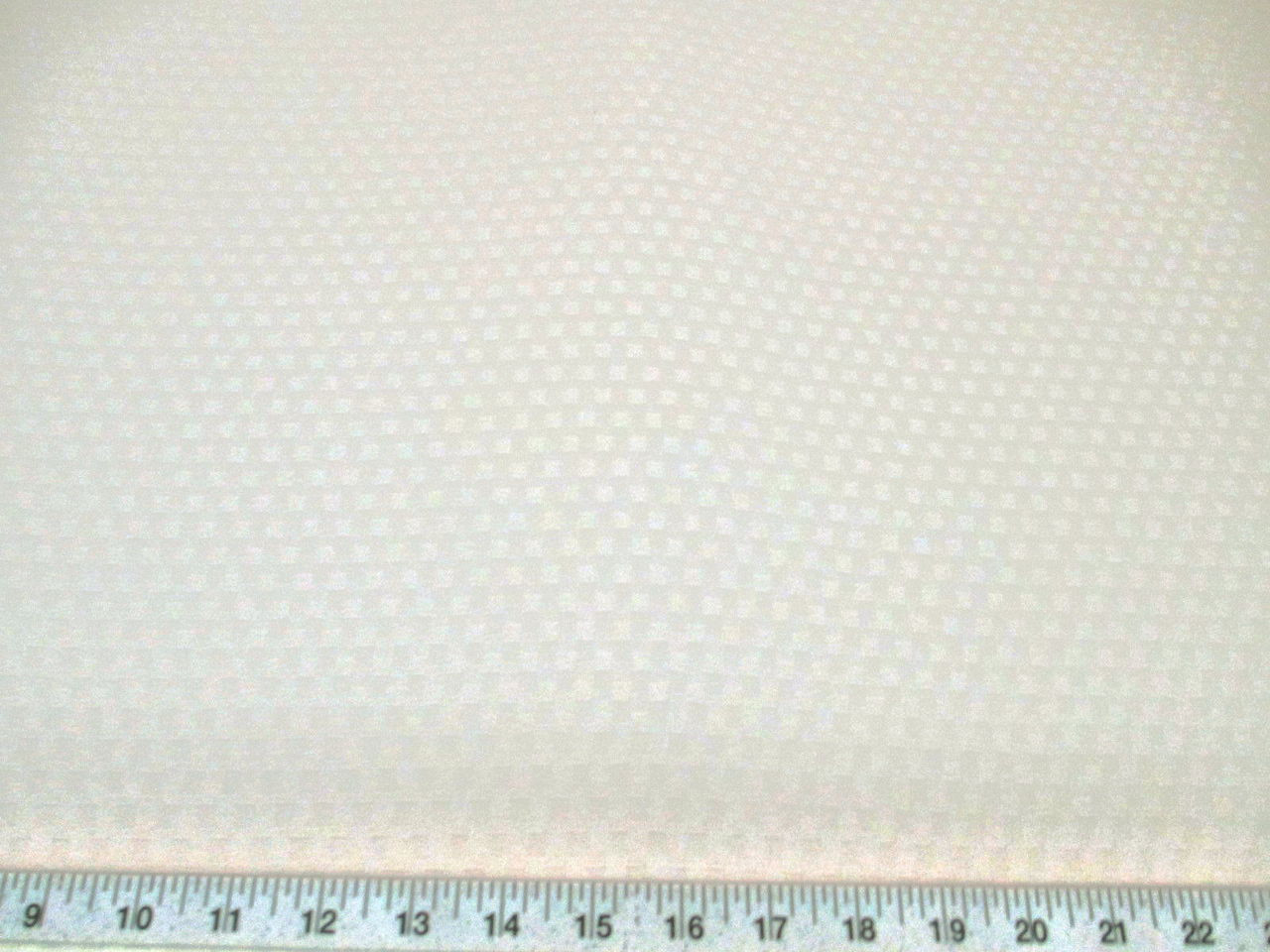 Discount Tablecloth Fabric Jacquard Check Eggshell White DR42