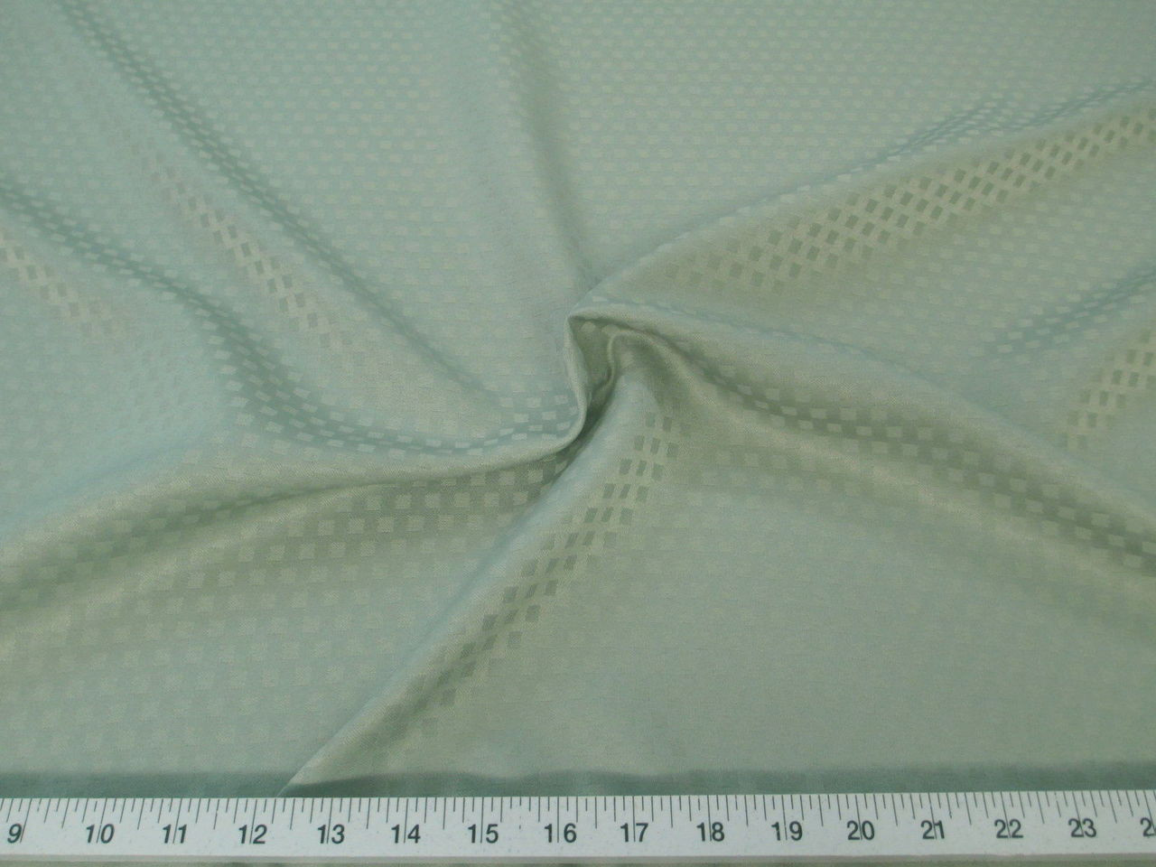 Discount Tablecloth Fabric Jacquard Check Light Olive Green DR44