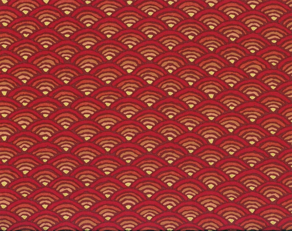 Discount Fabric Richloom Upholstery Drapery Radar Red Abstract Sunset NN24