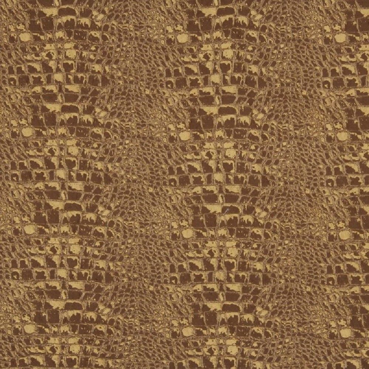 Fabric Robert Allen Beacon Hill Sobek Copper Silk & Wool Crocodile Drapery *J24