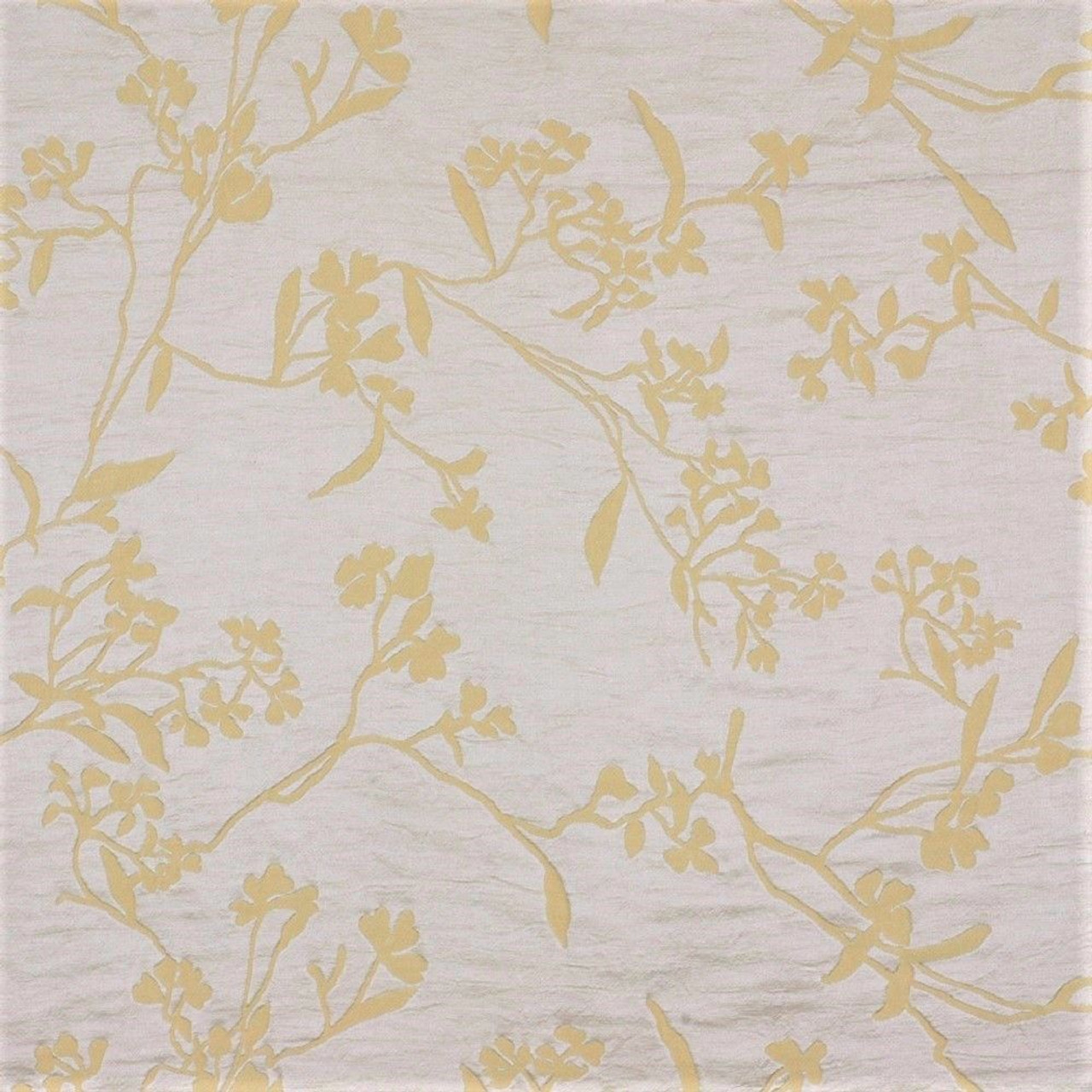 Fabric Robert Allen Beacon Hill Thale Cress Yellow Lotus Embroidery Silk II15