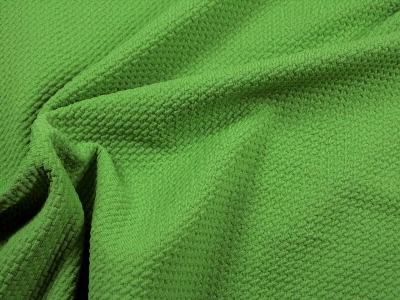 Bullet Textured Liverpool Fabric 4 way Stretch Apple Green Q21