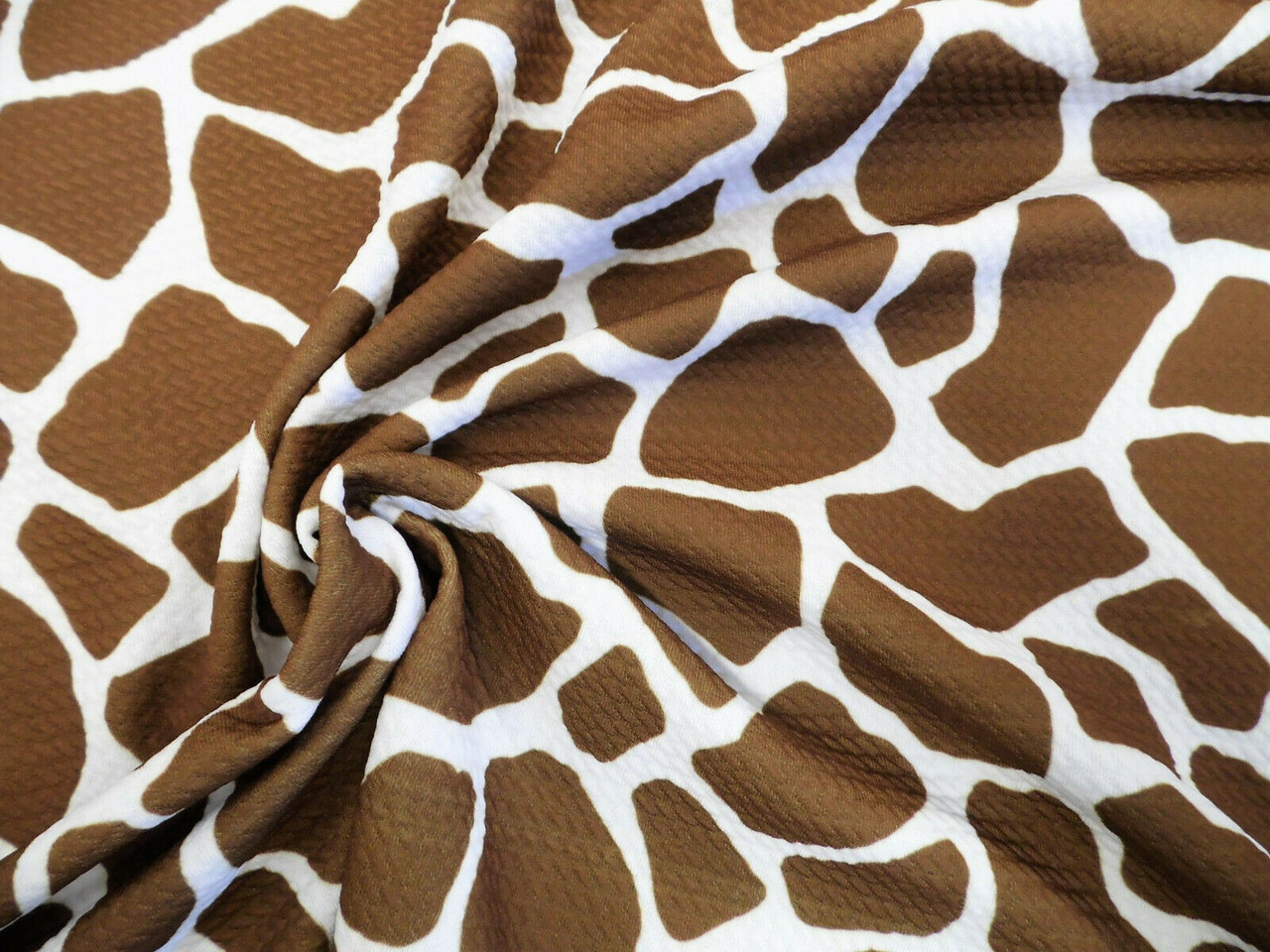 MEDIUM brown cow print fabric - brown Fabric