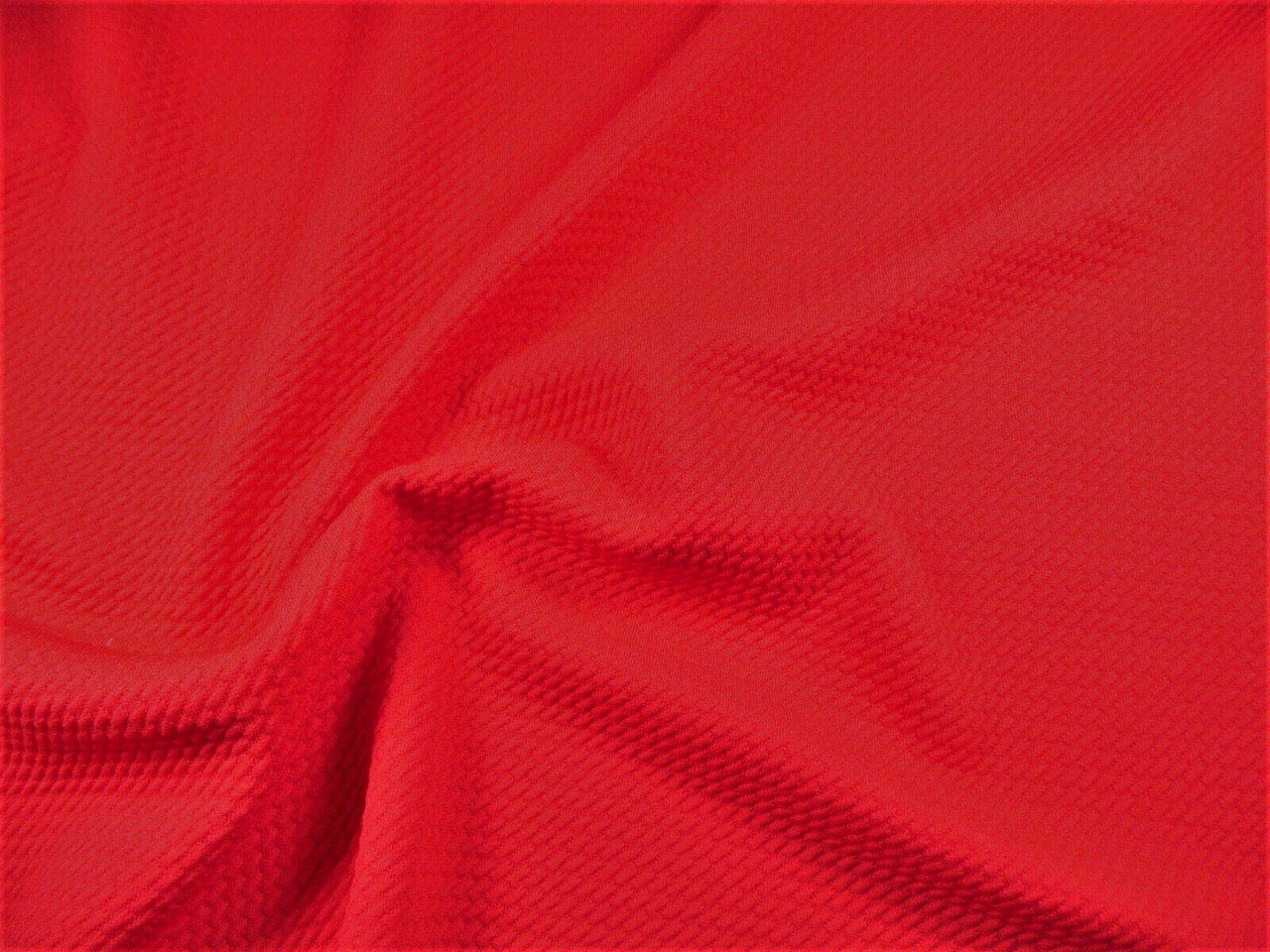 Bullet Textured Liverpool Fabric 4 way Stretch Red Q52